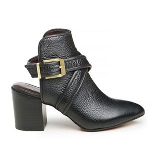 Report Signature Turner Black Leather Booties NEW! Daily Look